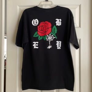 Obey Black Spider Rose T-Shirt